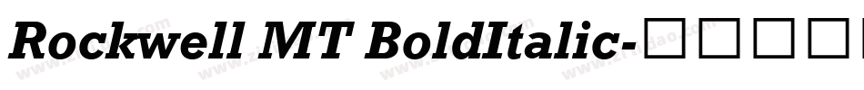 Rockwell MT BoldItalic字体转换